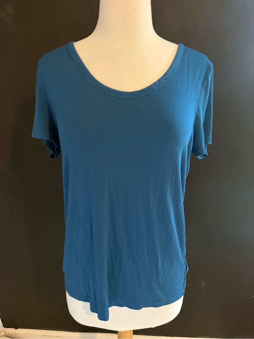 A New Day Classic Scoop-Neck Short Sleeve Tee in Teal